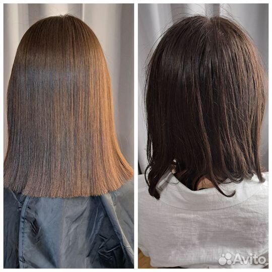 Кератиновое выпрямление волос