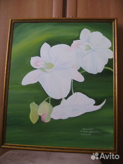 Картина маслом на холсте в багете