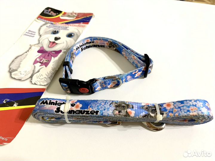 Комплект поводок + ошейник для собаки