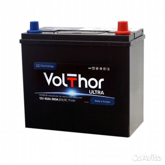 Аккумулятор Volthor Ultra 45ah 24k