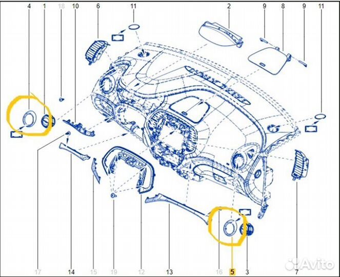 Накладка декоративная Renault Kaptur RBA