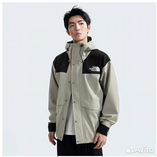 THE north face 1986 Series Windbreaker Jackets Unisex Terracotta Gray + Gift Bag (XS)(32)