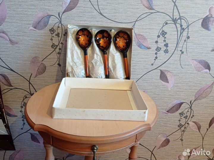 Набор деревянных ложек. Хохлома