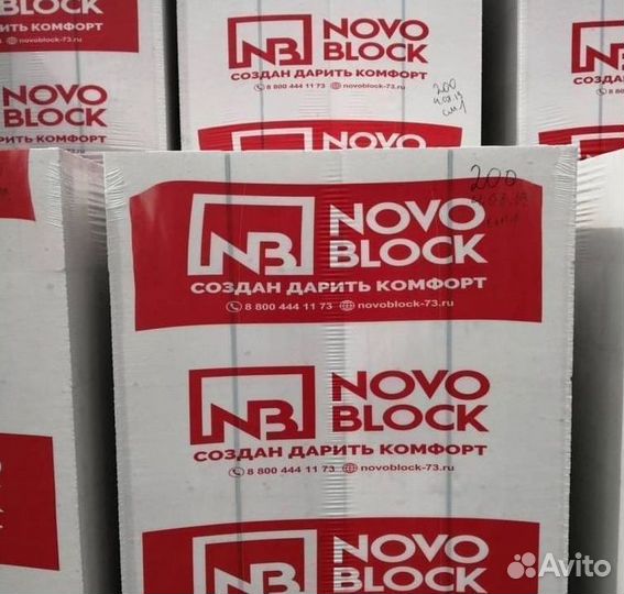 Газоблок Новоблок Д400 В2.5