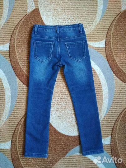 Джинсы с начёсом,теплые 116 р
