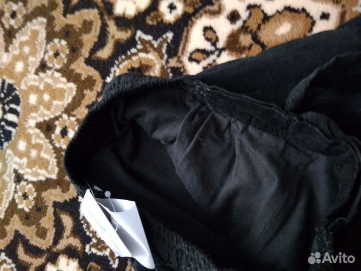 Брюки для девочки, микро вельвет, т.зеленого цвета