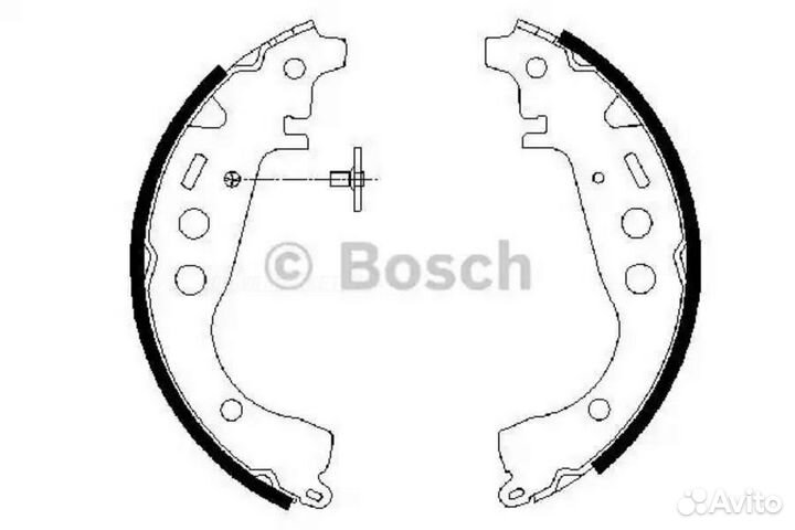Bosch 0 986 487 589 Колодки тормозные барабанные з
