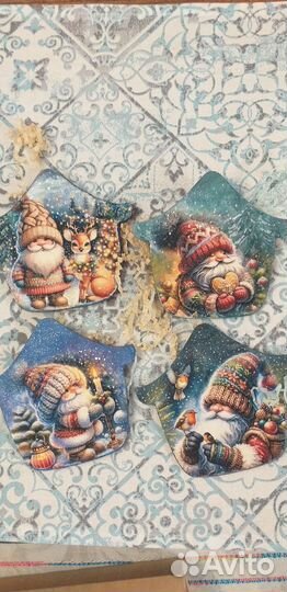 Интерьерная подвеска на стену новогодняя