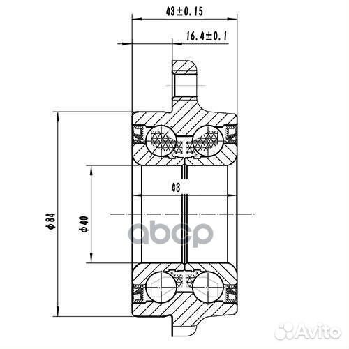 Ступица передняя перед лев Z89223R Zikmar