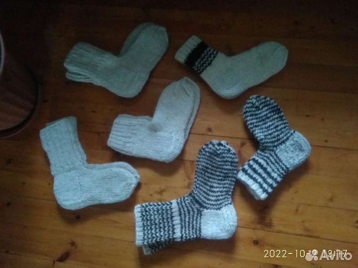 Теплые вязаные носки для рыбалки и охоты