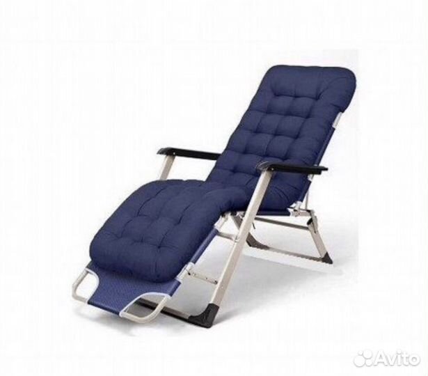 Шезлонг раскладушка с матрасом