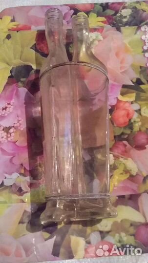 Бутылка стеклянная тройная