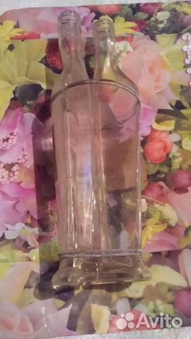 Бутылка стеклянная тройная