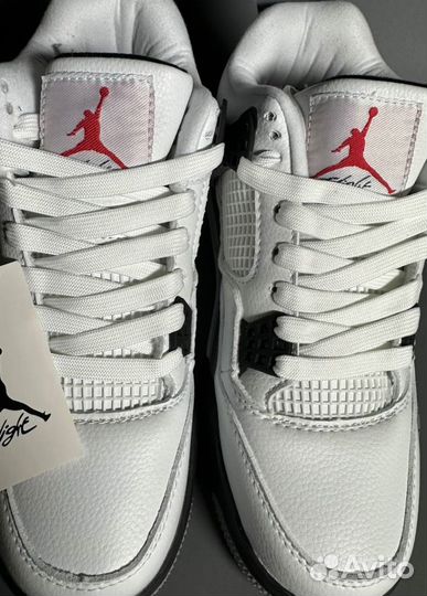 Кроссовки Air Jordan 4 White Oreo Люкс