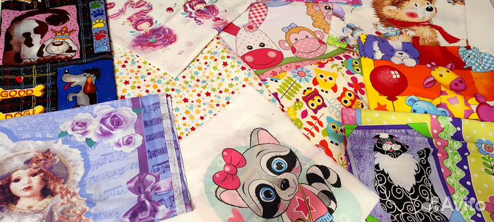 Лоскут детских тканей 100 хлопок