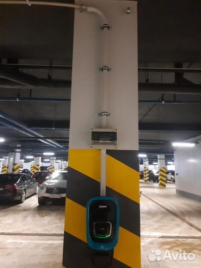 Монтаж зарядной станции для электромобиля