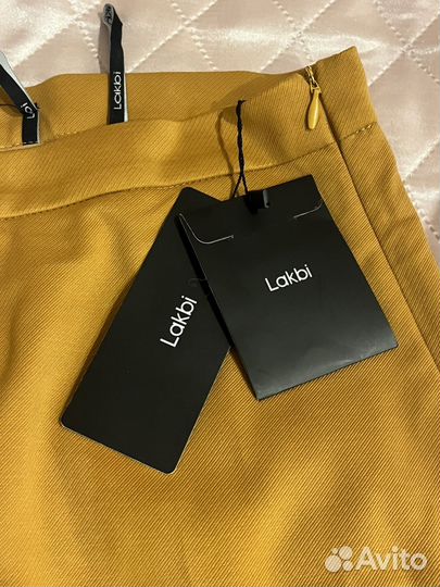 Брюки клеш 42 горчичные