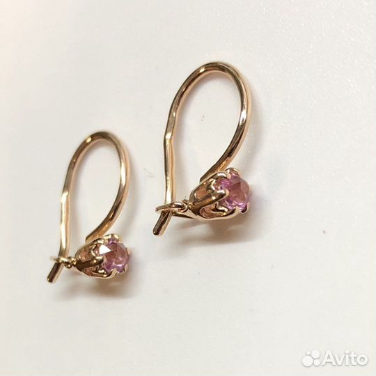 Золотые серьги 585 пробы СССР