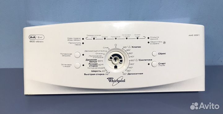 Панель индикации стинальной машины Whirpool