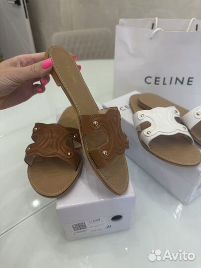 Шлепанцы 38,39,40 шлепки сабо женские celine