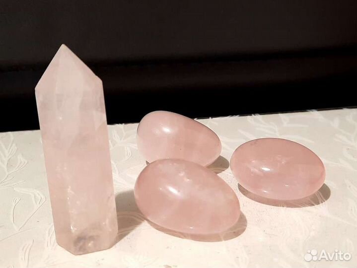 Розовый кварц Камень Кристалл Галтовка