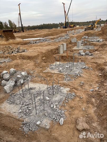 Скусывание, срезка свай до 200шт. в день n-981