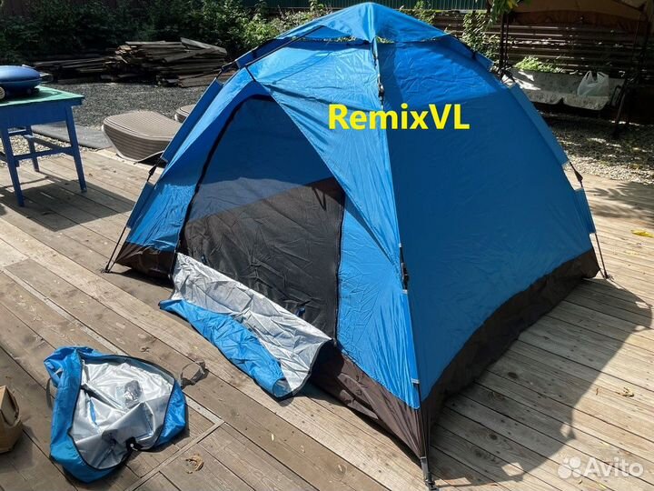 Видео обзор 2073 синяя палатка автомат 210х210см