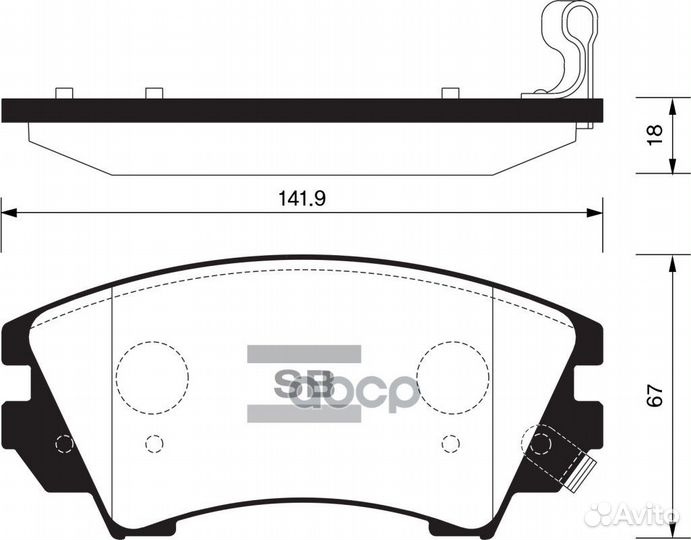 Колодки тормозные передние sp2175 Sangsin brake