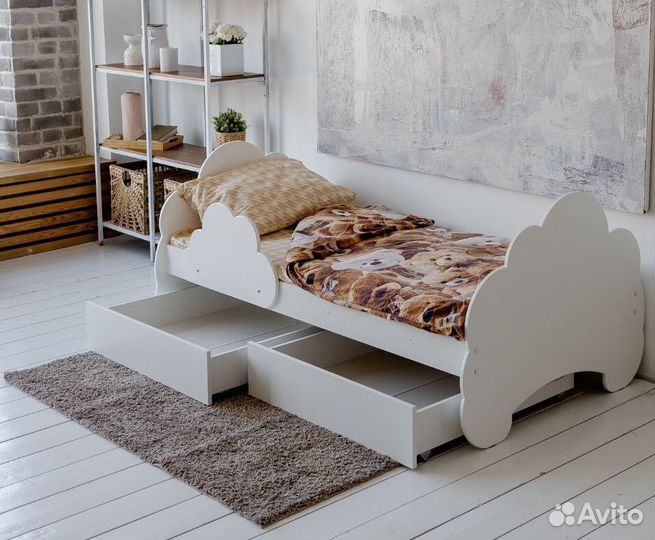 Детская кровать от 3 лет с бортиками