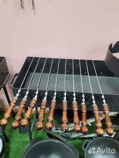 Шампуры с деревянной ручкой