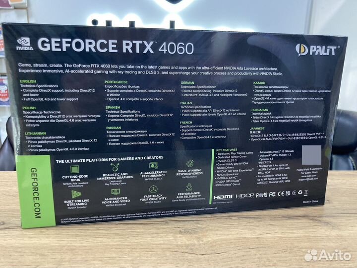 Новая видеокарта RTX 4060 Palit 8Gb