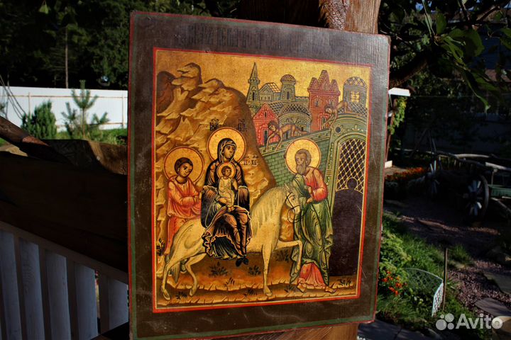 Икона Бегство Святого Семейства в Египет 31*26