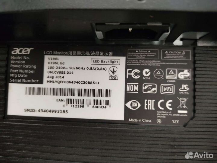 Монитор Acer 19