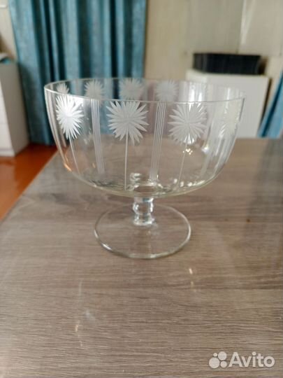 Ваза для фруктов на ножке СССР