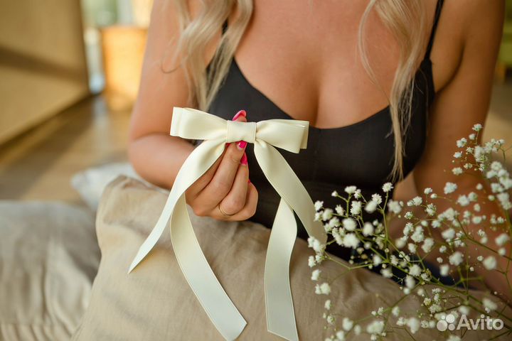 Бант для волос на заколке