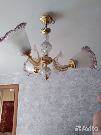 Люстра потолочная подвесная бу