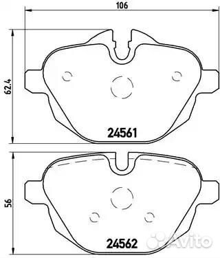 Колодки тормозные дисковые зад