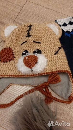 Шапка мишка с ушками зима/демис