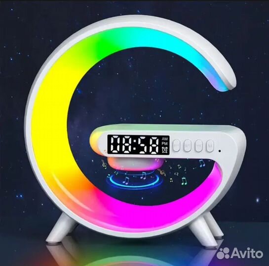 Блютуз колонка, станция зарядки, будильник