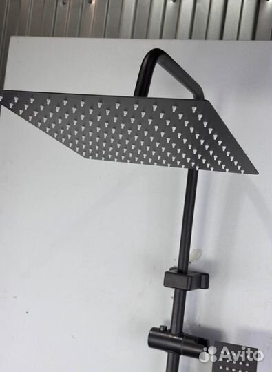 Душевая система 3 в 1 с дилнным краном черная