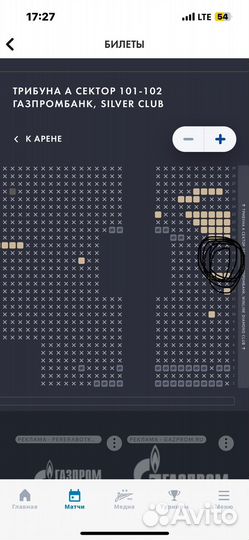 Билет зенит ростов (вип)