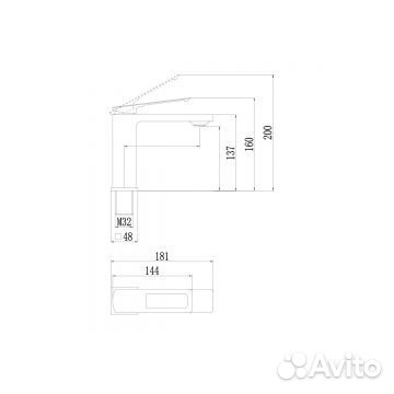 Смеситель для раковины Savol S-009001B золото