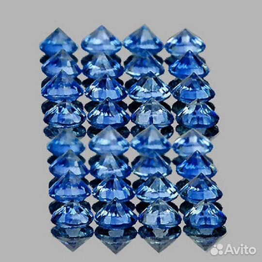 Сапфир натуральный 1,15Ct 1,2мм 100шт VVS Цейлон