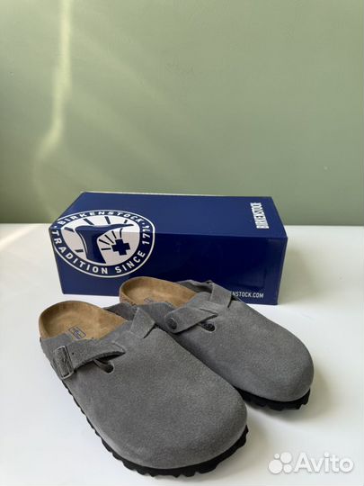 Сабо женские Birkenstock boston графит