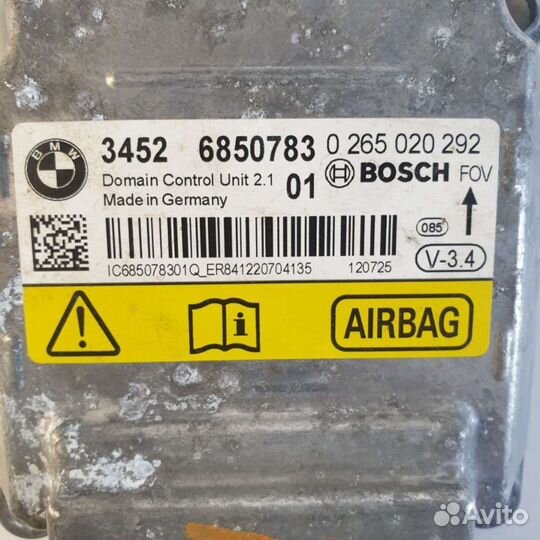 Блок AirBag 6850783 BMW 5 F10/F11/GT F07 3.5 Бензин