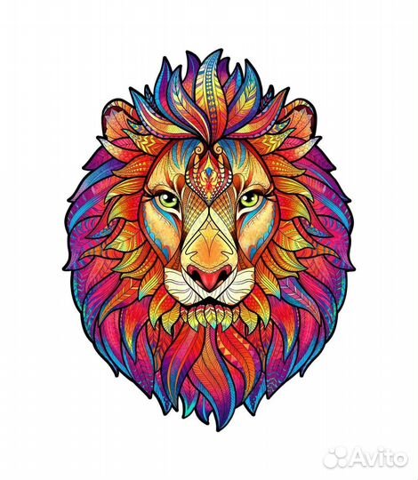 Фигурный пазл Unidragon, Таинственный Лев, размер