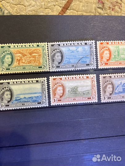 Марки bahamas 1954 г