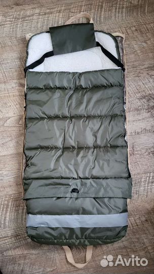 Зимний конверт в коляску на овчине