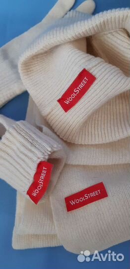 Комплект шарф шапка перчатки Woolstreet
