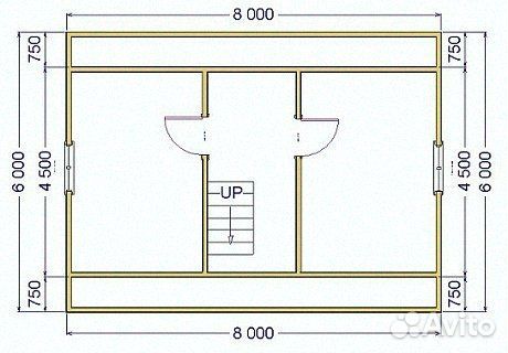 Дачный дом щитовой 6х8